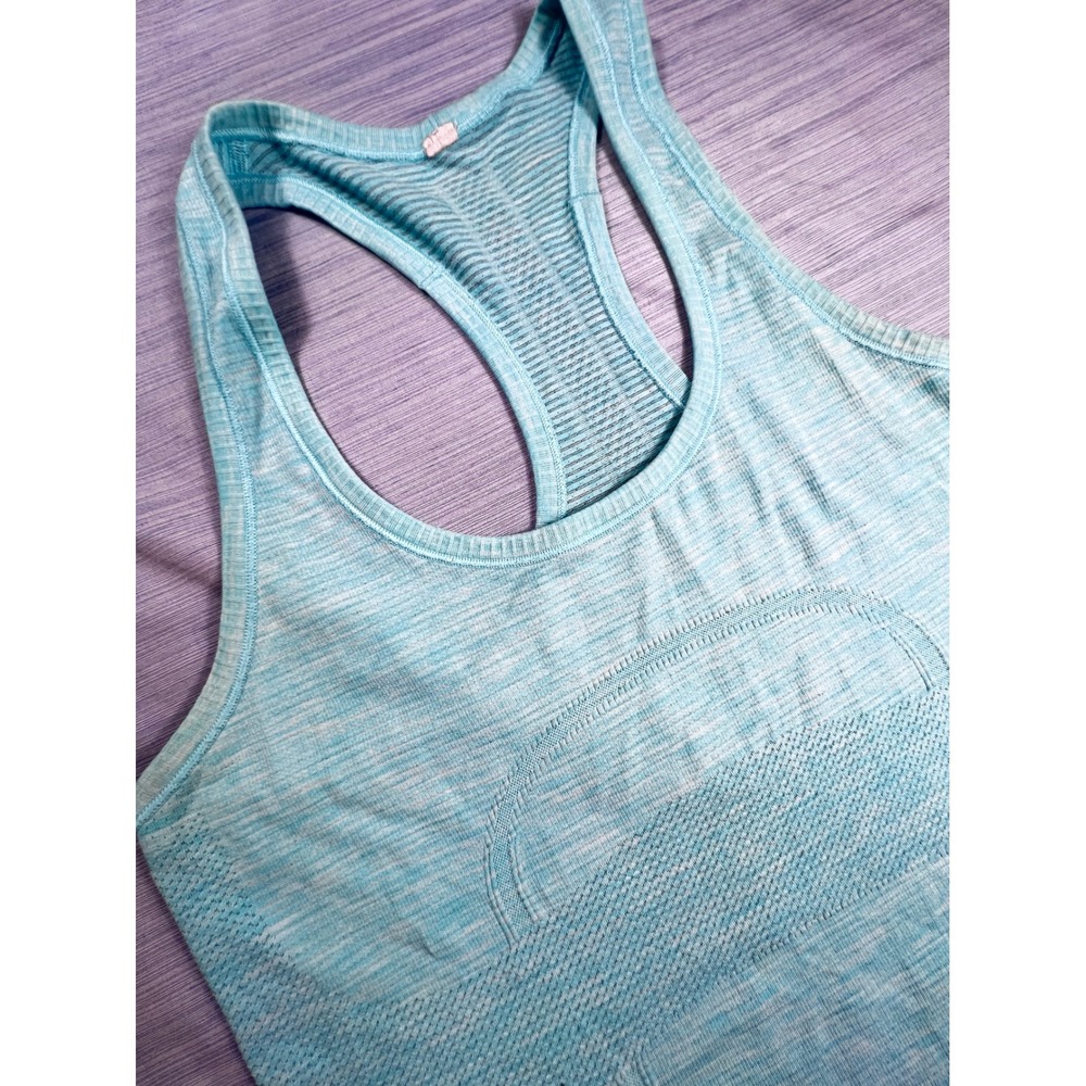 Lululemon Swiftly Tech Racerback Tank Top 2.0 Blue Heathered Space Dye Size 8
